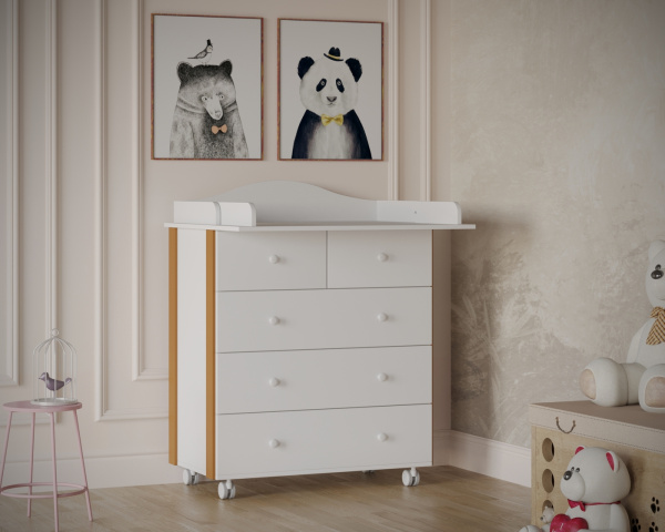 Комод Incanto Nuvola Lux 80/5 Белый/Бук