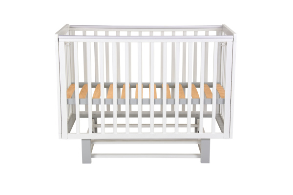 Кровать детская Polini kids Simple 341 с маятником, белый - серый