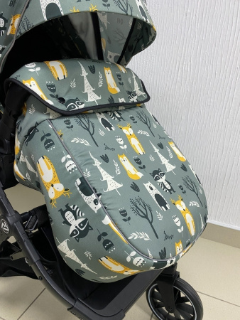 Коляска прогулочная LuxMom 740 Мультфильм/серая рама