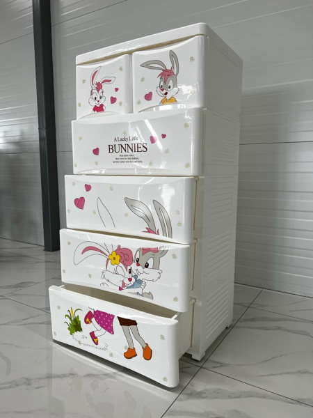 Комод пластиковый Зайки Банни