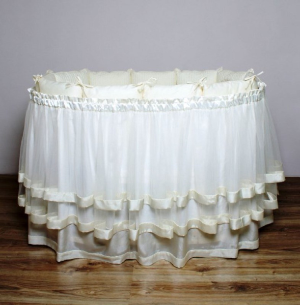 Подзор для детской кроватки 2-х уровневый