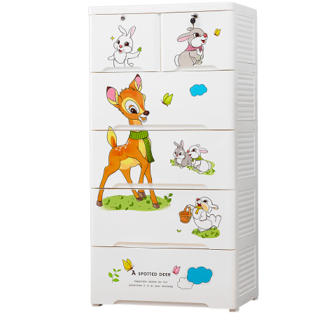 Комод пластиковый Бэмби 65*46*131см