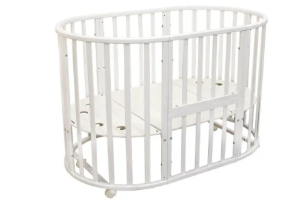 Кровать круглая-овальная Северная Звезда Белая, без маятника