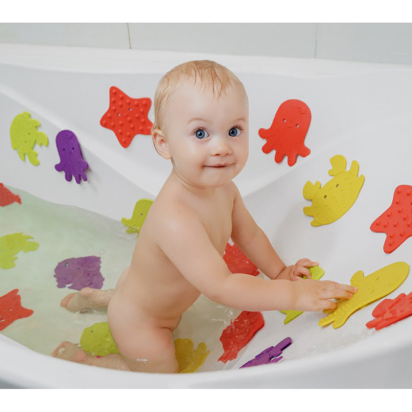 Антискользящие мини-коврики для ванны Roxy-Kids (12шт)