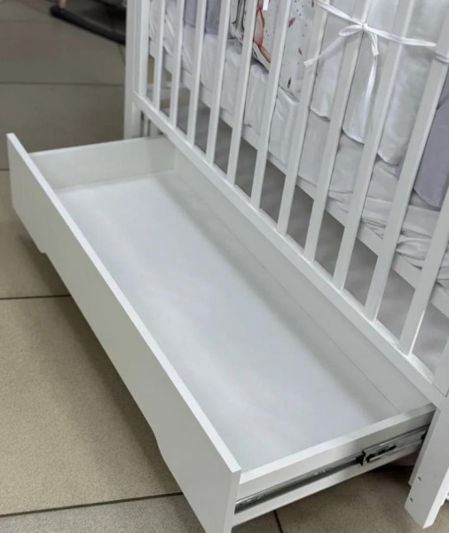 Кровать Marisol маятник, ящик, белая