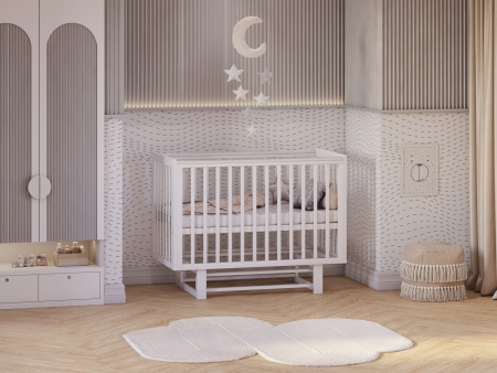 Кровать детская Polini kids Simple 341 с маятником, белый