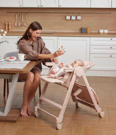 Стул для кормления Happy Baby BERNY LUX rose new