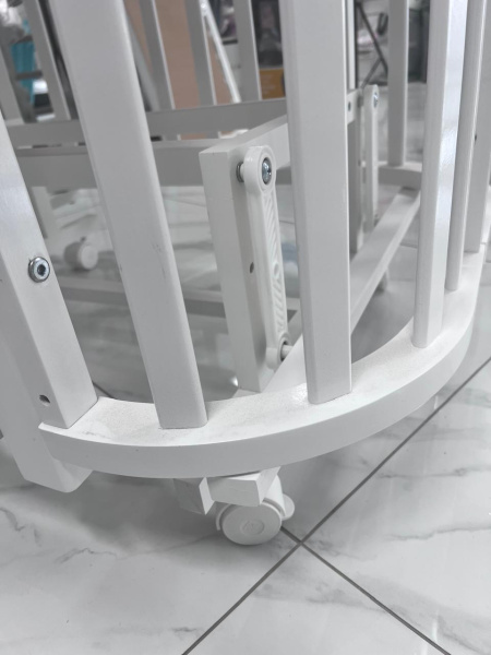 Кровать Nuvola Белый, стойки белые, с маятником