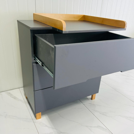 Комод Ecco Valory с доводчиками Moon Grey-Бук