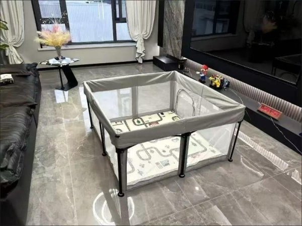 Манеж игровой складной. Серый