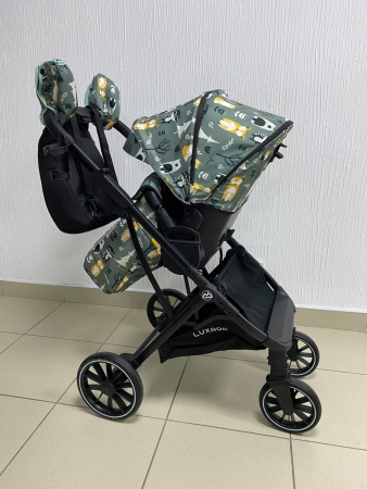 Коляска прогулочная LuxMom 740 Мультфильм/серая рама