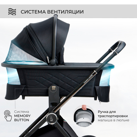 Коляска 2в1 SBL Elegante Chrome Black