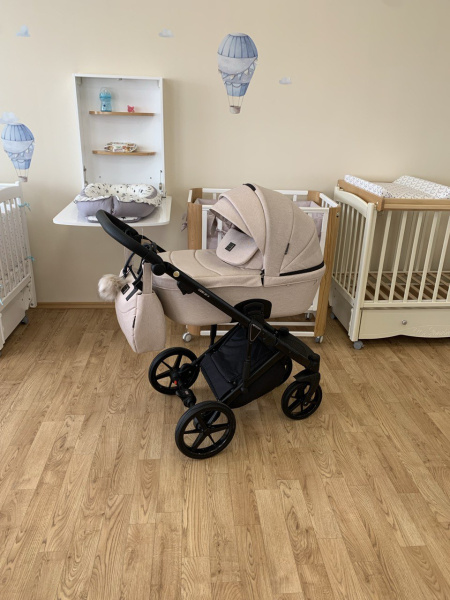 Коляска 2в1 Adamex Lumi Air Ткань Бежевая TK-20