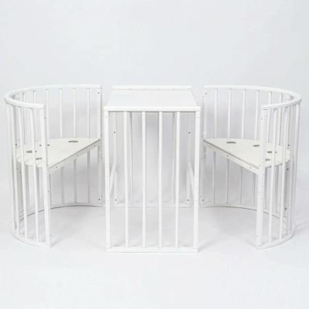 Кровать круг-овал Polly, маятник в комплекте, Белая