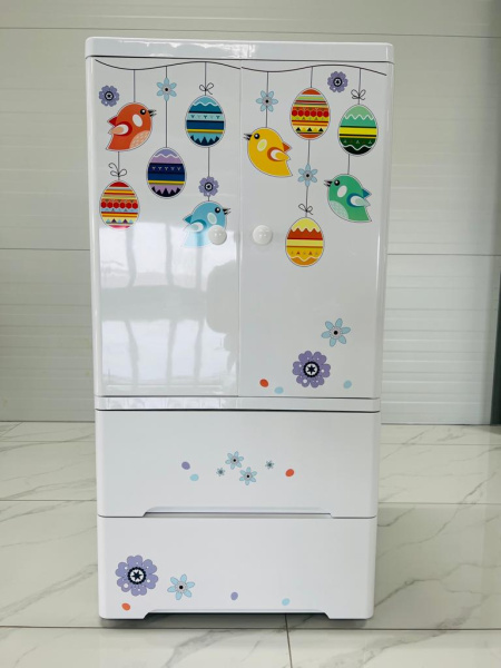 Комод пластиковый Игрушки, ящики и полки, SG06С35