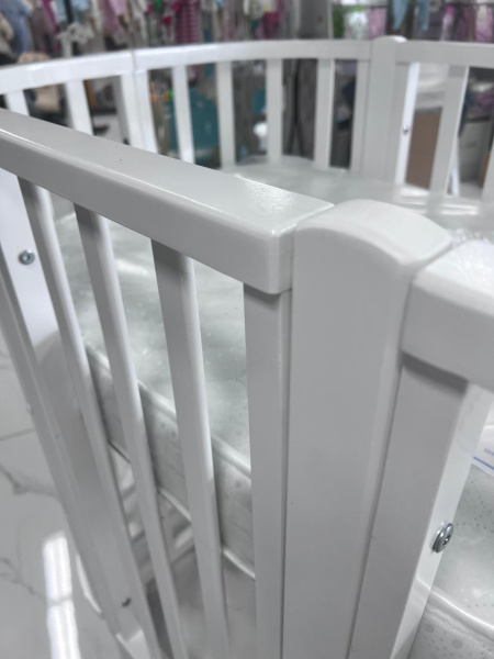 Кровать Nuvola Белый, стойки белые, с маятником