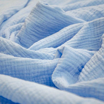 Муслиновая пеленка 120*120, светло-голубой