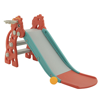 Горка Дружок с баскет.кольцом Red/Красный,135*58*67h