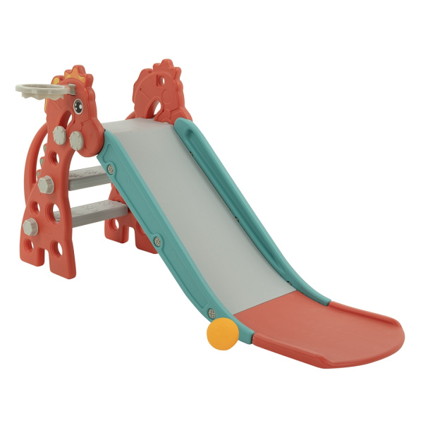 Горка Дружок с баскет.кольцом Red/Красный,135*58*67h