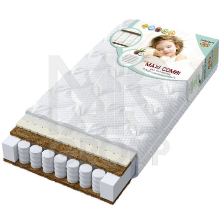 Матрас подростковый Boom Baby Maxi Combi, 160х80х14 стеганый трикотаж белый